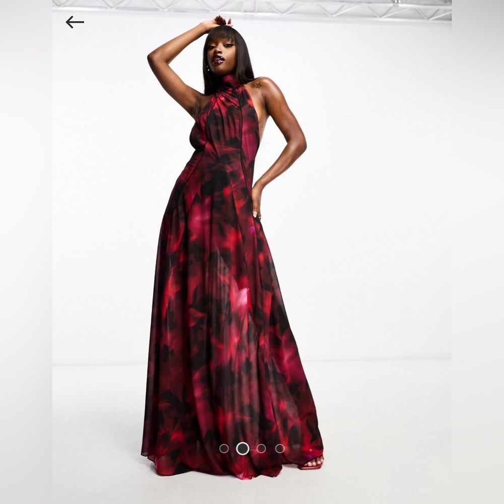 ASOS sheer halter dress